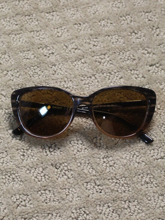 Vtg DKNY DY4121 3660/73 Oversized Marble Brown Sunglasses 56  [] 17  140 Frames main image 4